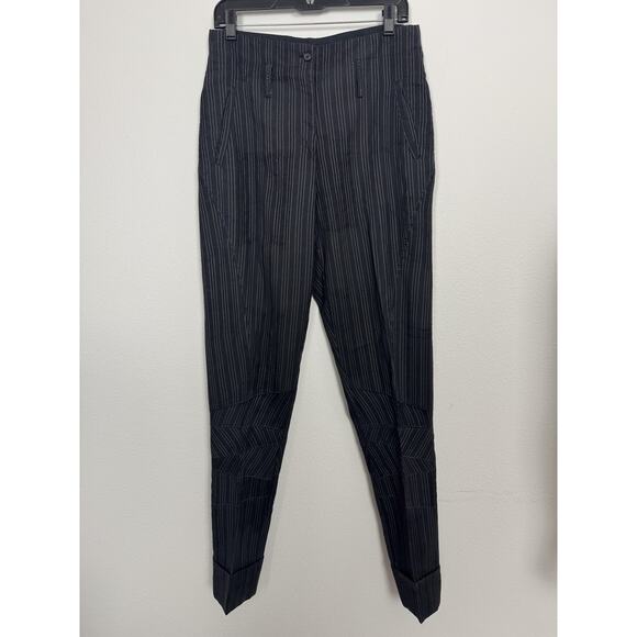 Marithe Francois Girbaud Pants Womens 29 Avant garde Pinstripe Wool Blend Italy - Picture 4 of 16